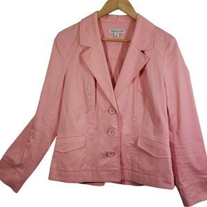 PENDLETON Women's Medium Pink Button-Front, Blazer Jacket